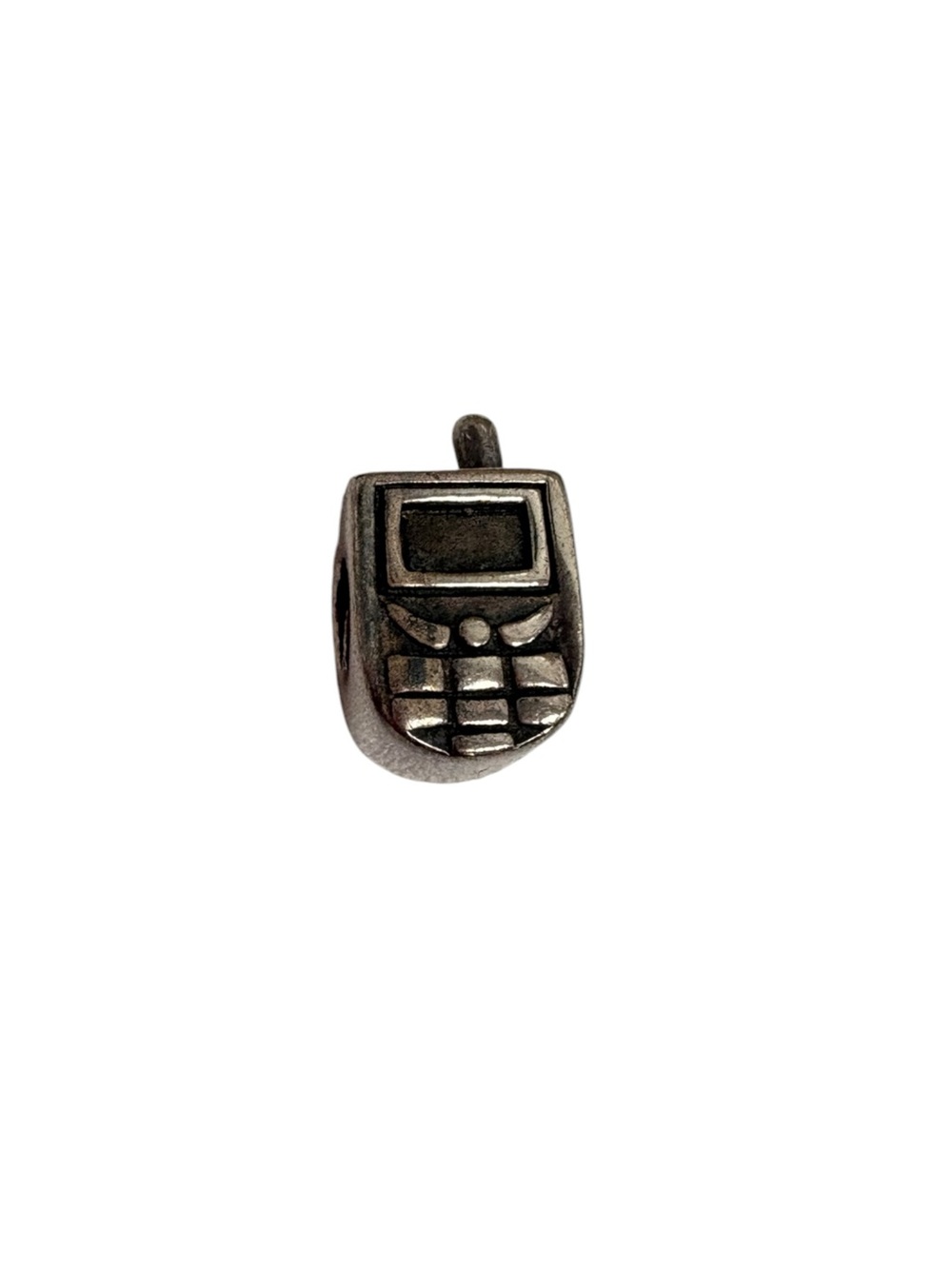 Vintage Silver-Tone Mobile Phone Charm